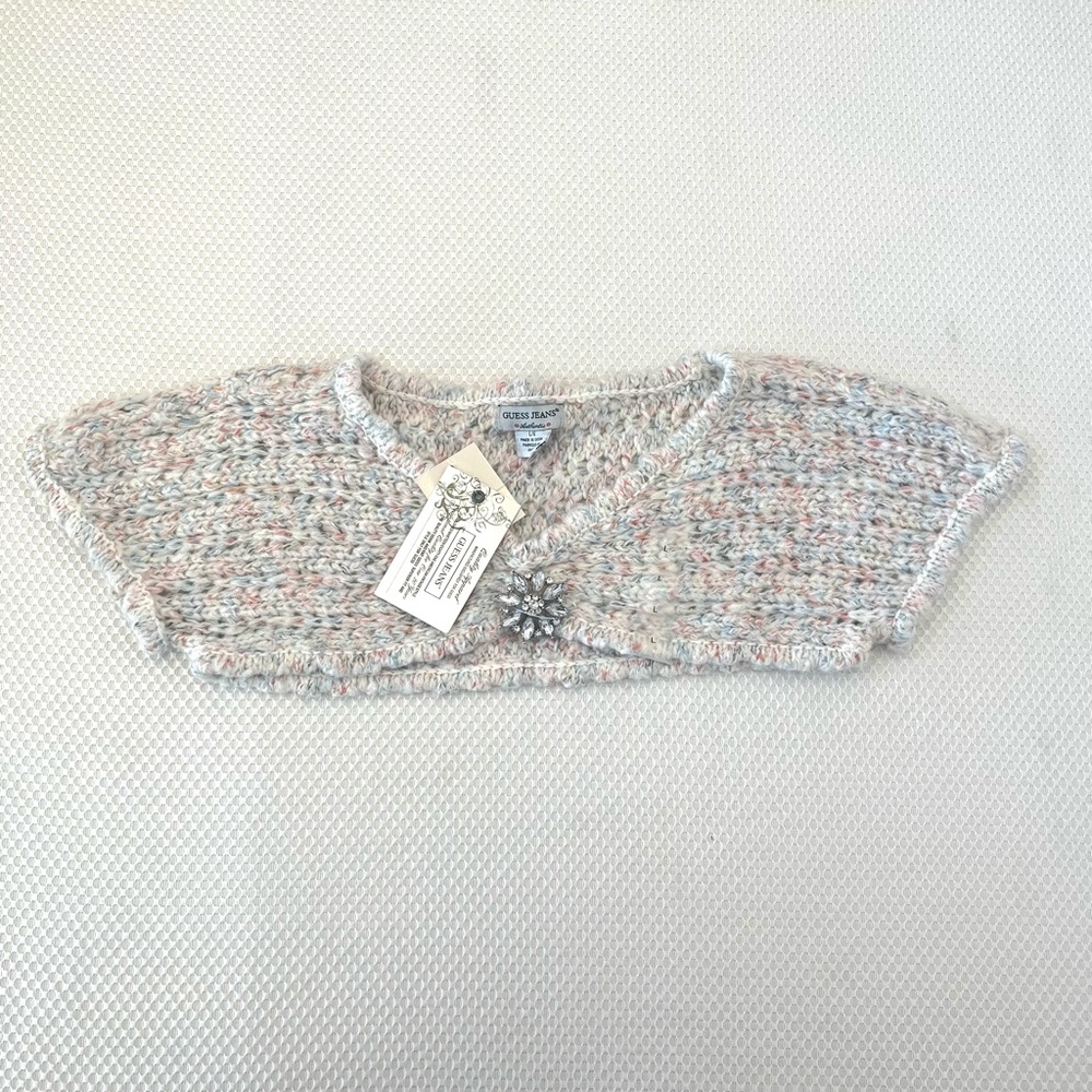 Guess Pastel Sweater Shoulder Cover with Brooch New With Tags B19/5 - Picture 2 of 10
